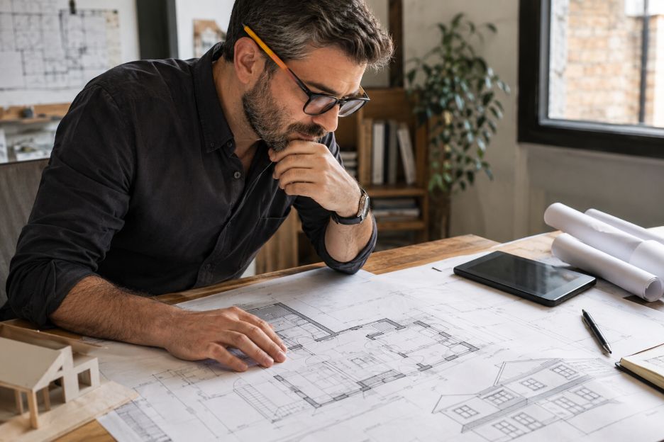 scanning an architectural blueprint